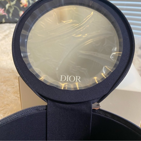 NEW Dior Beauty Vanity Zip Case Navy Blue with Mirror New in Package Gift - Picture 6 of 9
